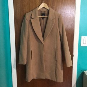 Forever21 Longline Coat - Camel/Tan